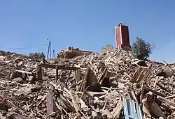 Damage in Tizi N'Test following the 2023 Marrakesh-Safi earthquake