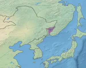 Ecoregion territory (in purple)