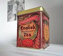 Tea tin, can with removable cover