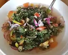 Kinilaw, a ceviche-like dish made of either seaweed, raw fish, tamilok, tofu, and others