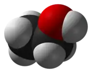 Space-filling model of ethanol