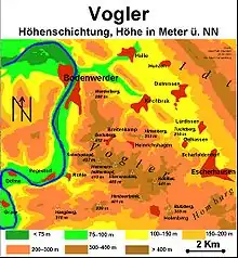 Map of the  Vogler area