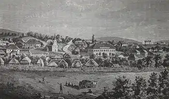 View of Felvinc (Vințu de Sus, now Unirea, Alba), 1868