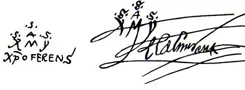 Signature of Christopher Columbus as JPEG image (1,308 × 481 pixel), 63 kB