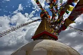 Flags Above Bodnath Stupa