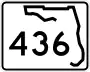 State Road 436 marker