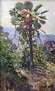 Graves, Abbott Fuller. Flowering Vines on Palm Tree