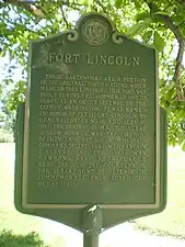 Historical Marker in Fort Lincoln Cemetery, Colmar Manor, Maryland