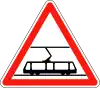 Trams crossing ahead