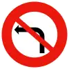 No left turn