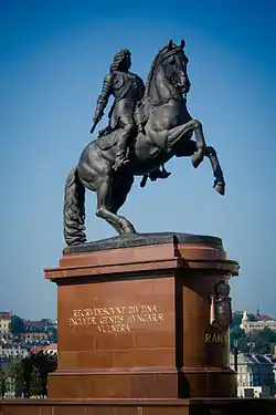 Statue of Francis II Rákóczi outside Hungarian Parliament Building