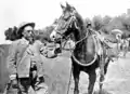 Fred Shepard with his horse