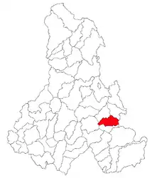 Location in Harghita County