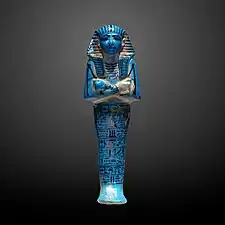 Ushabti; 1294–1279 BC; faience; height: 28.1 cm, width: 9.2 cm; Louvre