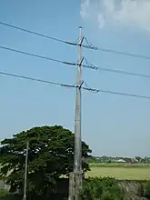 Steel pole 227 (FDA-227) (of anchor or flag design) located near San Simon Exit of North Luzon Expressway (NLEX).