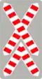 Level crossing without gates (several tracks)