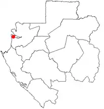 Location of Point Denis in Gabon