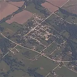 Galt, Missouri seen from the air.