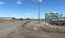 Entering Garcia from New Mexico.