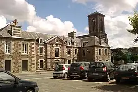 The town hall in the center of Gavray