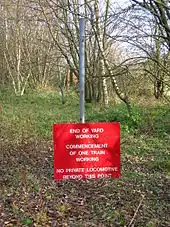 Old sign for munitions traffic operations