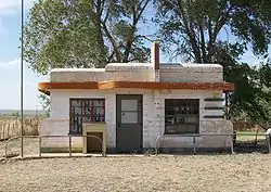 Closed café in Glenrio