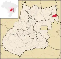 Location in Goiás  state