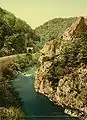 The Cère gorge close to Laroquebrou