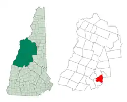 Location in Grafton County, New Hampshire