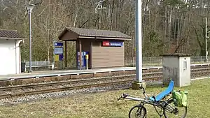 Small shelter on platform