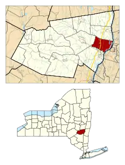 Location in Greene County and the state of New York.