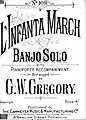 L'Infanta March by George W. Gregory, title page