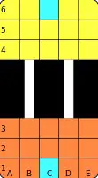 Two player areas each 5×3, connected by two "I" bridges spanning B3-B4 and D3-D4.