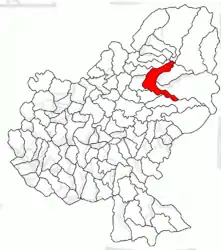 Location in Mureș County