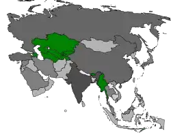 Number of confirmed deaths of A(H1N1) virus in Asia:  No deaths  1+ deaths  5+ deaths  10+ deaths  50+ deaths  100+ deaths  500+ deaths  1000+ deaths  5000+ deaths