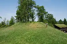 Halvdanshaugen at Hadeland Folkemuseum, one of the several burial sites of Halfdan the Black