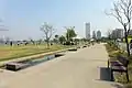 Lawn and water feature in Yeouido Hangang Park