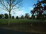 Hayes Park; with Gordon Bunshaft's Grade II*-listed Heinz buildings nearby (2005)