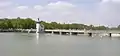 The lake behind Hochablass dam on the Lech river.