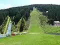 The Hochfirstschanze ski jump in summer