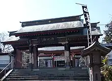 Gate at Jōchibyō, the grave of Katō Kiyomasa at Honmyō-ji, Kumamoto