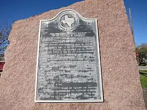 New York, Texas & Mexican Railroad historical marker