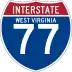 Interstate 77 marker