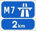 Sign F 332Start of Motorway Ahead