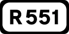 R551 road shield}}