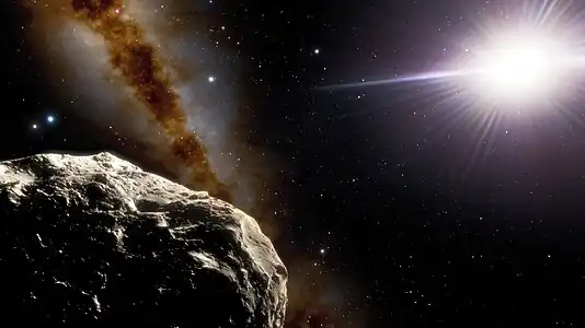 Illustration of Trojan Asteroid 2020 XL5