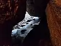 Ice inside the Ice Caves as seen in June 2018