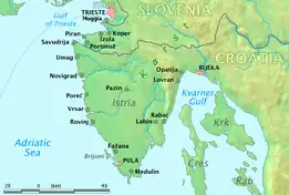 Location of Istria