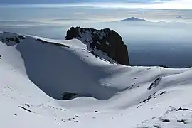 View from the ridge of Mt. Izta towards Pico de Orizaba