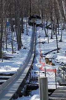 Top section of the Jack Williams Toboggan Chute